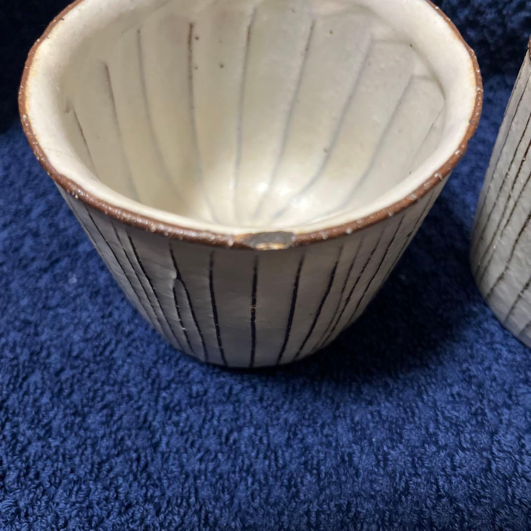suetukuri 岩崎晴彦　粉引き線文カップ（中）