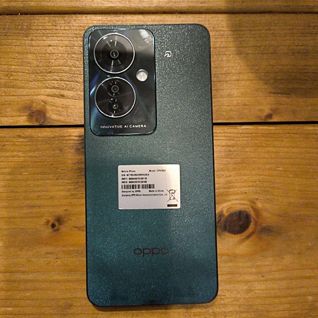 【美品】OPPO Reno11 A ダークグリーン 本体　動作確認済み