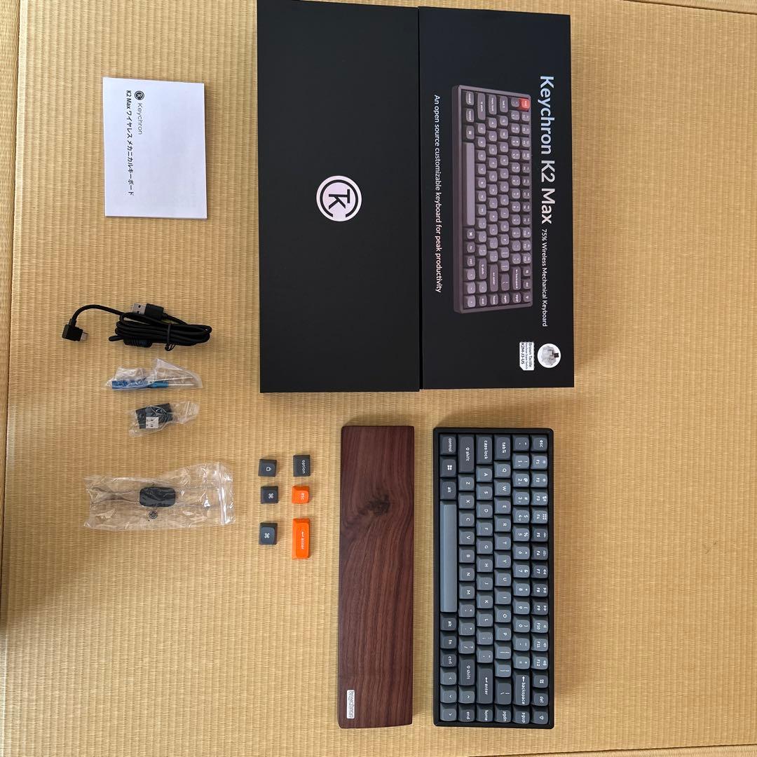 keychron k2Max usレイアウト（純正パームレスト付き）