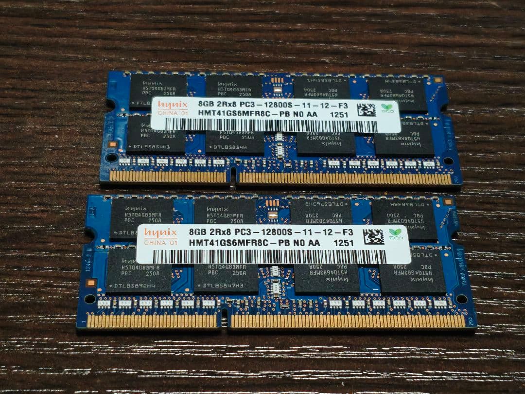 16GBセットSK hynix 8GB PC3-12800S Mac用メモリ