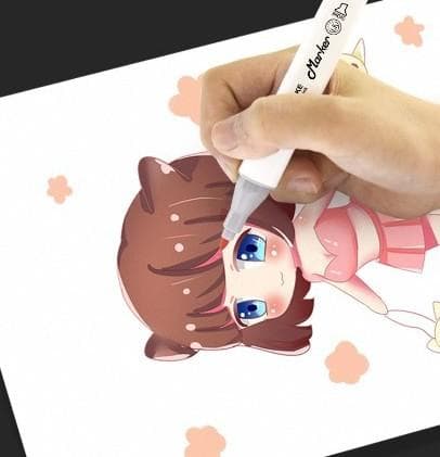マーカーペンセット　油性 太細両用 カラーペン コミック　イラスト　168色