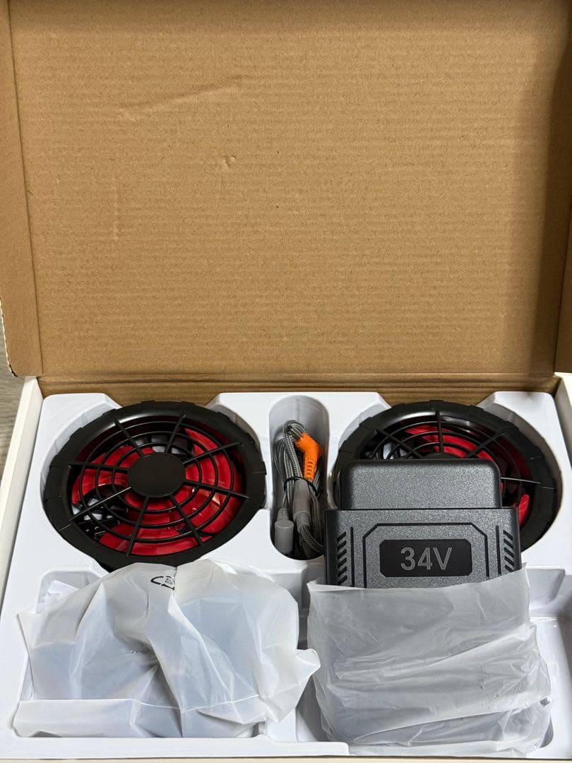 34V 40000mAh ファンバッテリーセット　空調服　作業服 用