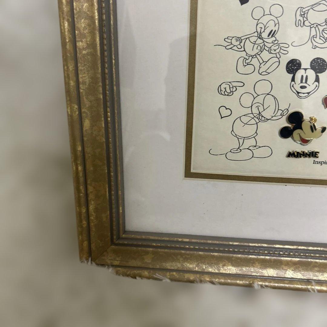 2500点限定★ディズニー　ミッキー　ミニー　model sheet バッジ