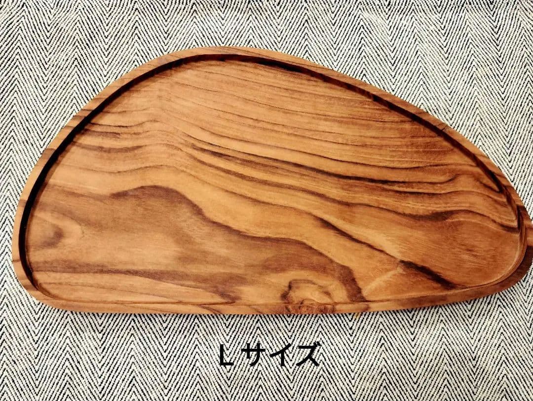 【美品】おうちカフェ★トライアングルプレートМ・Ｌサイズセット　インドネシア製★
