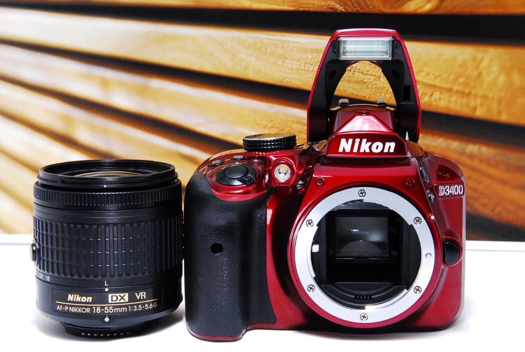 Nikon D3400 一眼レフカメラ Bluetooth スマホ転送　レッド