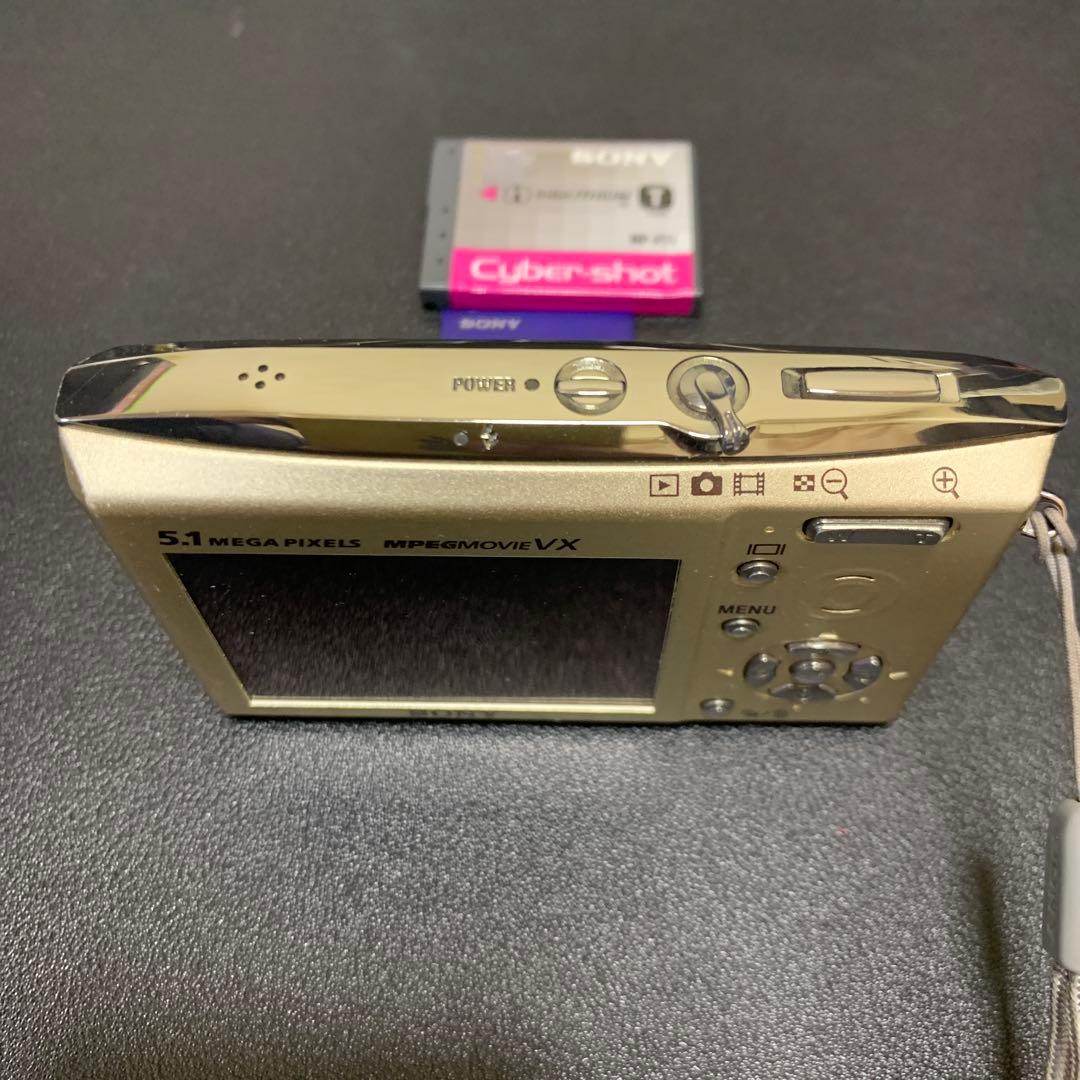 美品　SONYソニー Cyber-shot DSC-T5 ゴールド　動作確認済