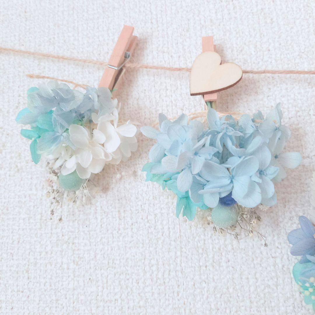 ホワイト＆ティファニーブルー❁*。ミニリースとミニスワッグのガーランド❤︎.*
