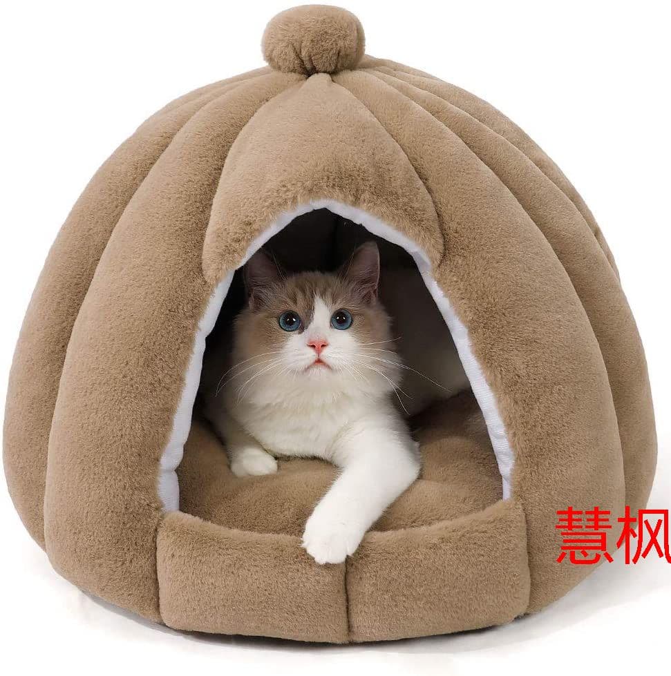 柔らかい 猫犬 ベ ッド 小型犬 キャットハウス クッション 寝床 ペットハ'