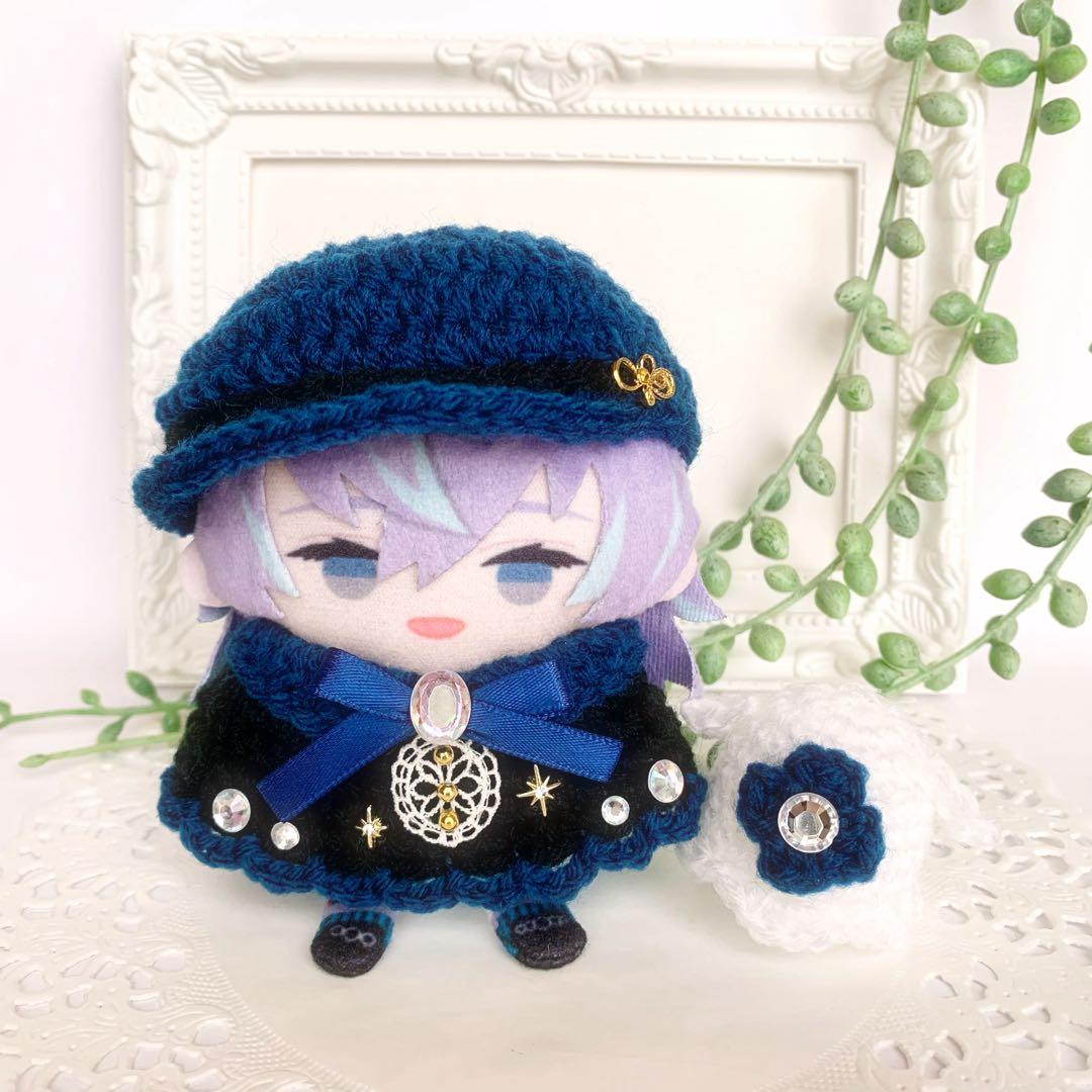 【8-58/order】ぬい服 にじぱぺっと用（黒猫パンク、キラキラポンチョ）