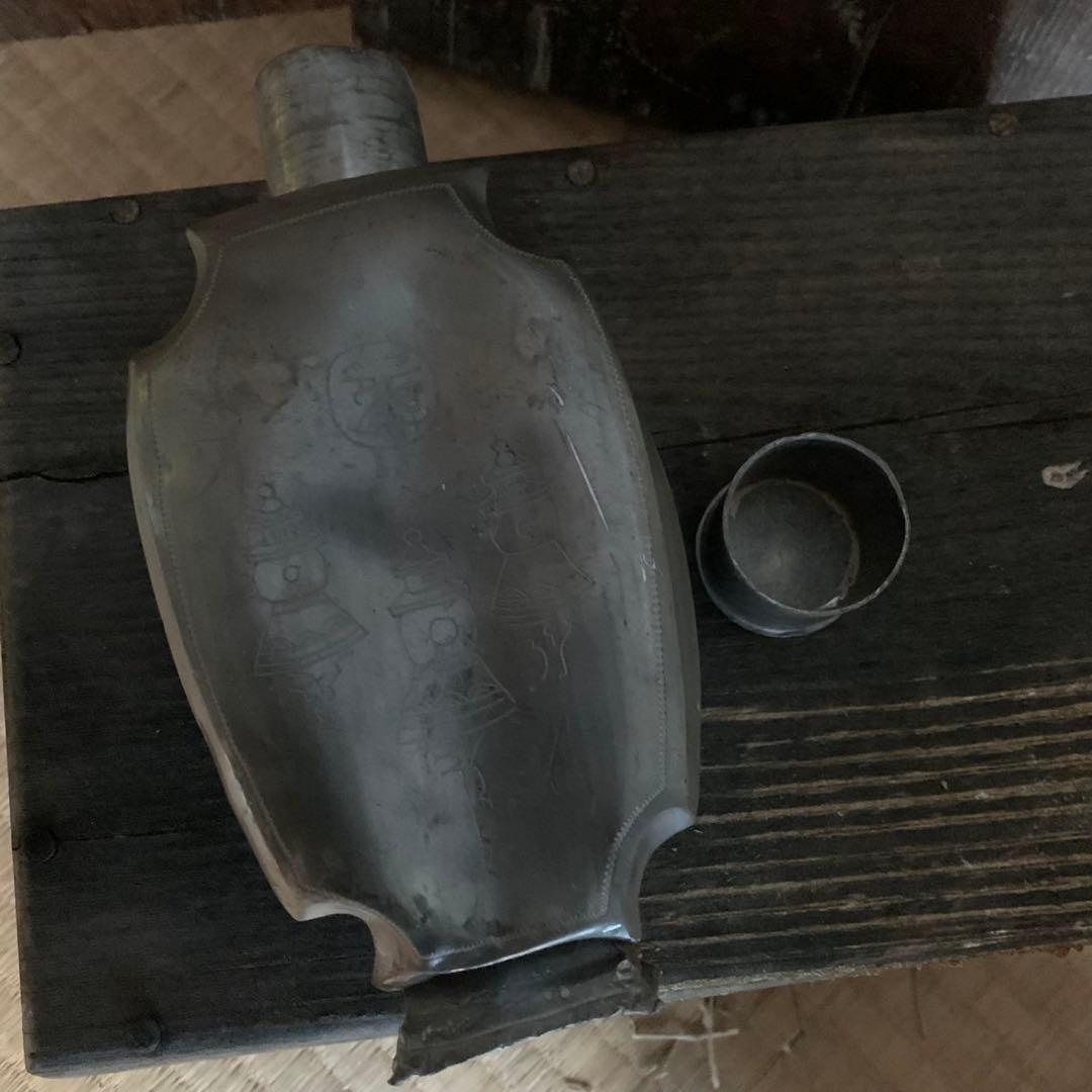中国　錫　茶入