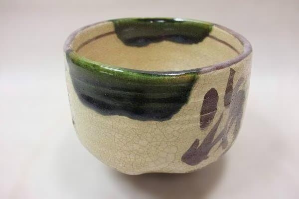 織部「野田東山」美和窯 風雅陶器窯元 茶道具 抹茶茶碗 共箱