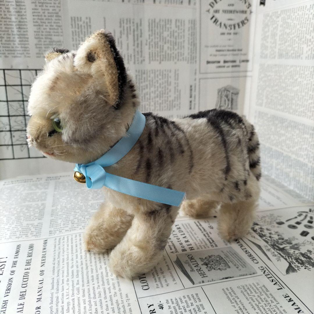 ビンテージ　シュタイフ　Tabby キャット　猫
