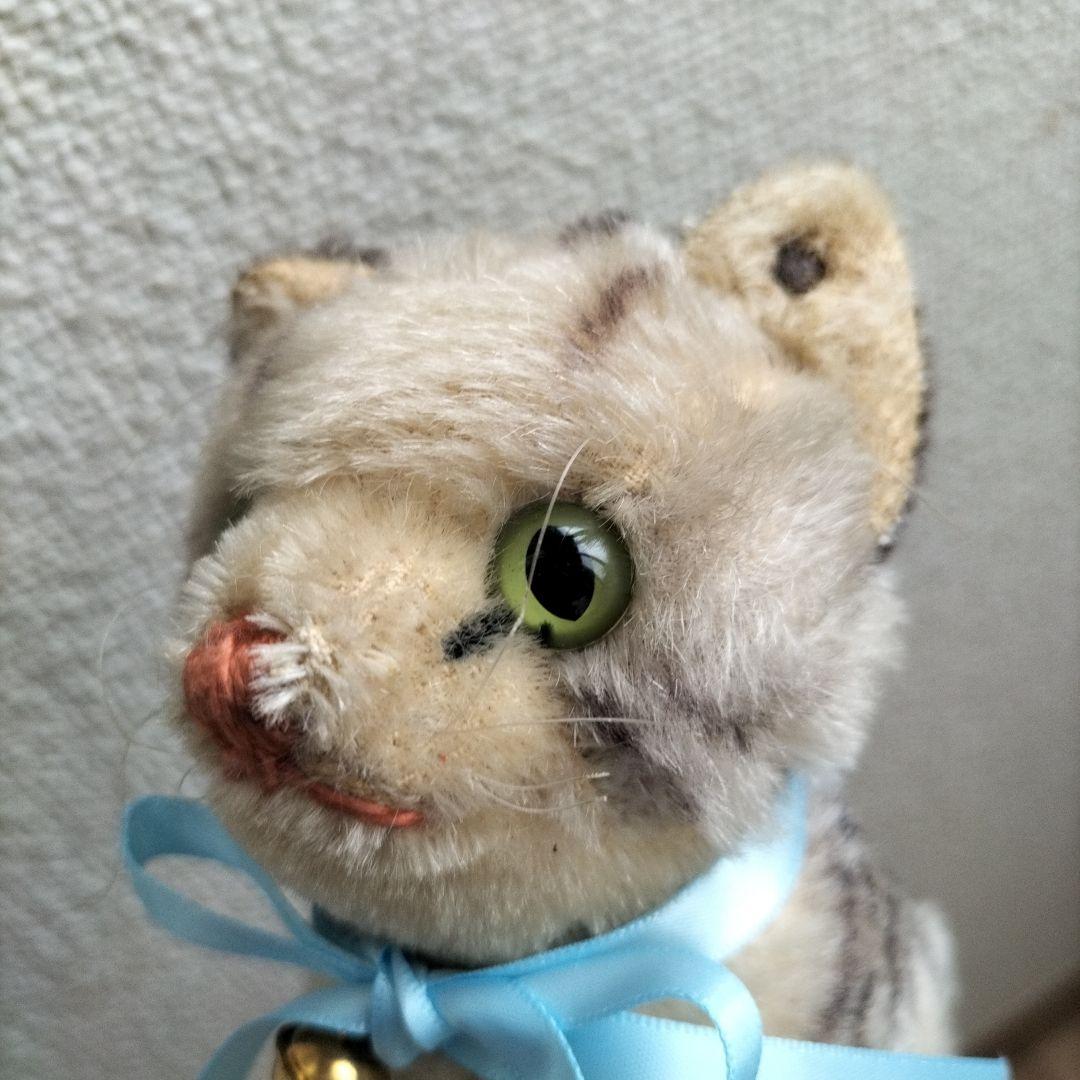 ビンテージ　シュタイフ　Tabby キャット　猫