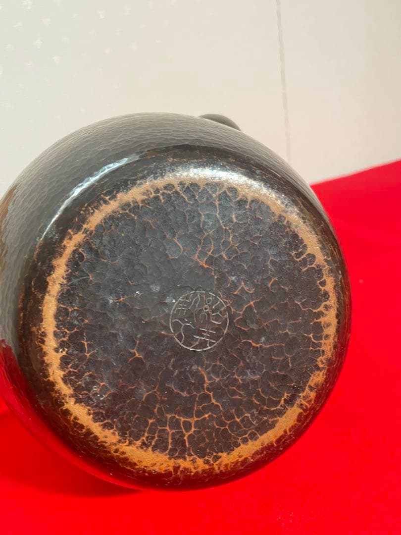銅製 水次薬缶　茶釜 木箱付き